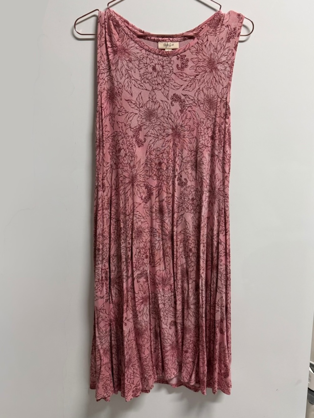 Style & Co Pink Floral Swing Dress